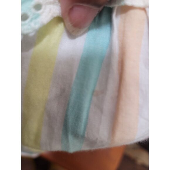 Baby Girls Striped Sundress With Bow Straps 3-6 Months Colorful Pastel Design 10 - Picture 9 of 9